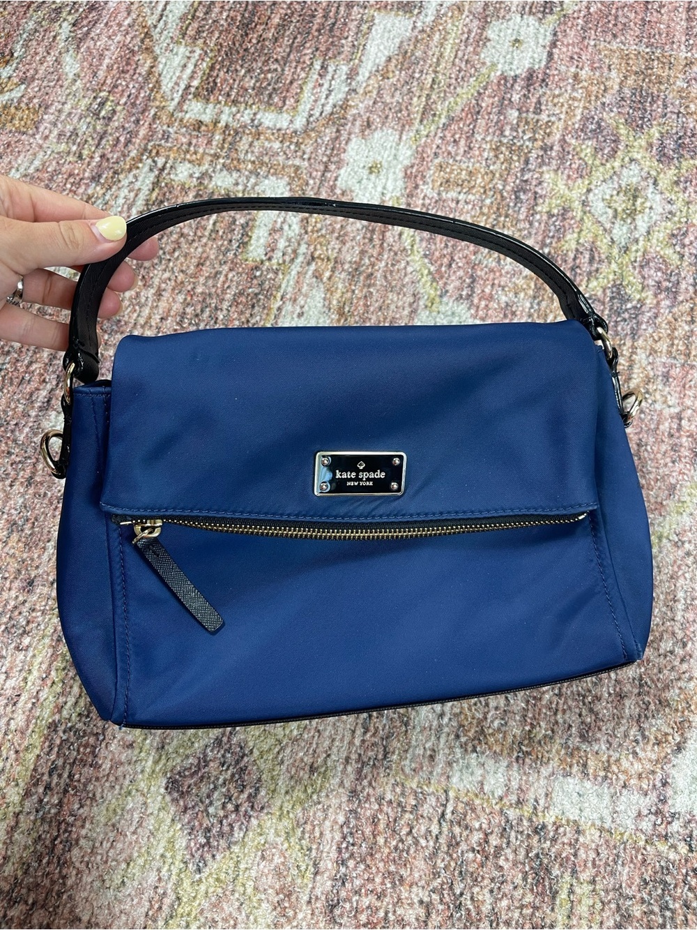 NEW Kate Spade Blake Avenue Miri Nylon Bag Navy Blue